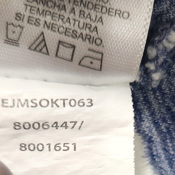 Vintage Emma James Women Size XL Soft Top Cheveron Pattern Casual Classic Navy - Picture 7 of 8